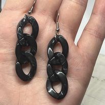 "Chandler" Acrylic Links Earrings--Handcrafted