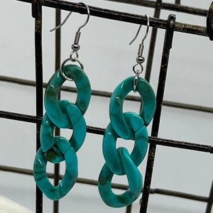 "Chandler" Acrylic Links Earrings--Handcrafted