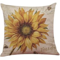 Vintage Watercolor Sunflower Throw Pillow Covers